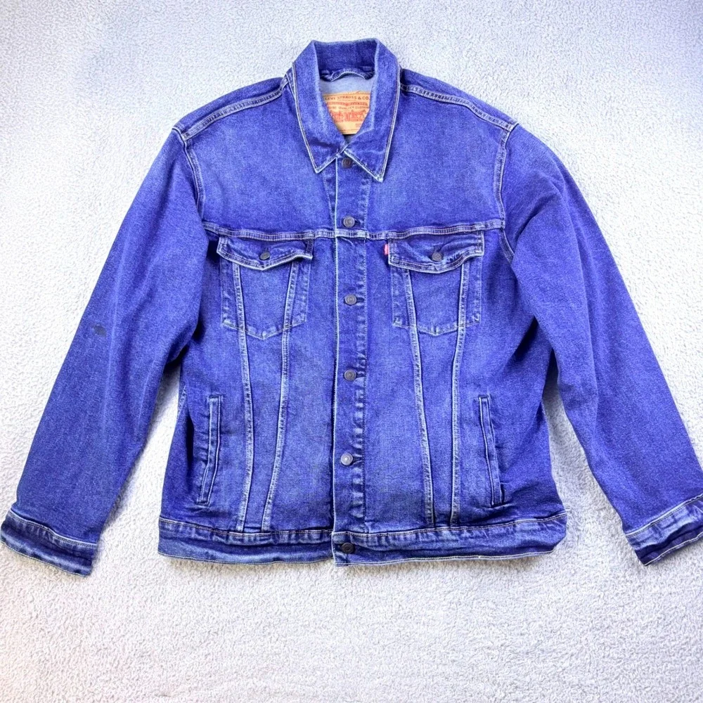 Levi's Trucker Denim Jacket Mens 2XL Blue Medium Wash Classic Jean Jacket